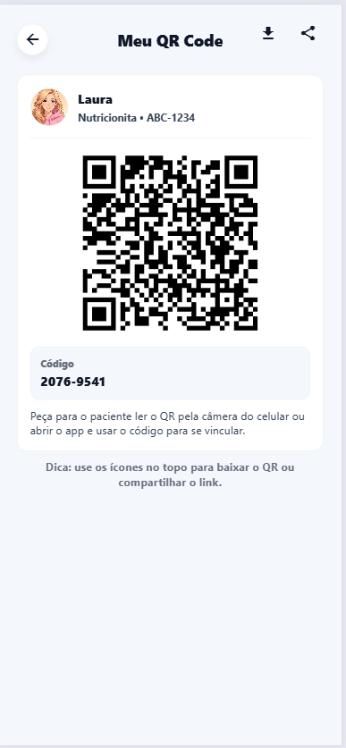 Tela de conversa no chat do app do paciente